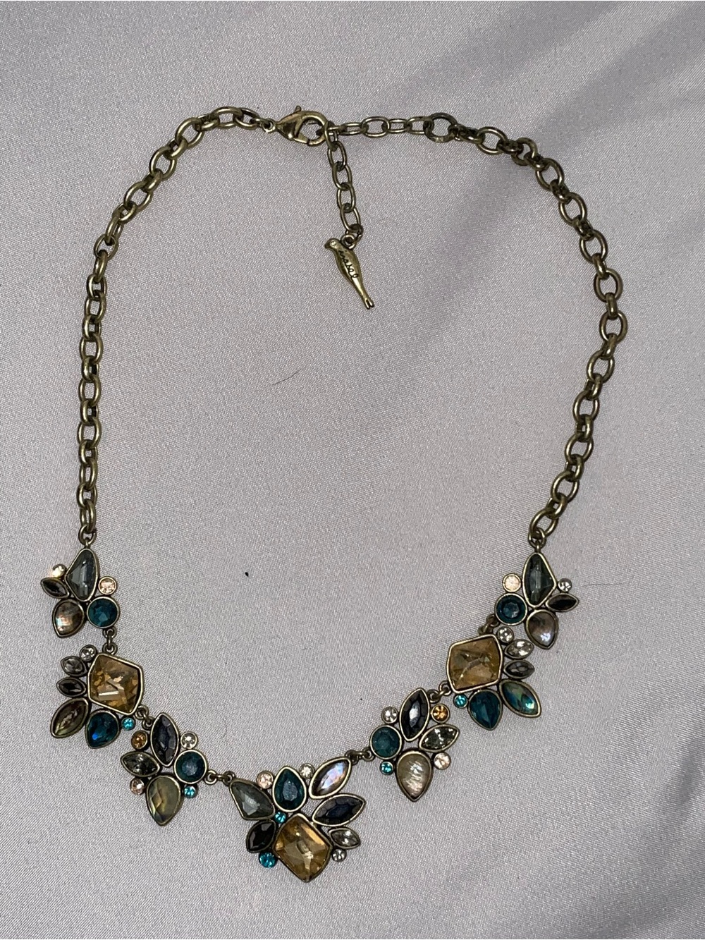 Chloe + Isabel “Sunset on the Seine”Gold-Tone, Multistone Floral Bib Necklace